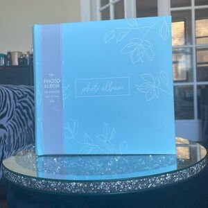 New Eccolo blue flowers floral family photo album memories for 4 x 6 photos